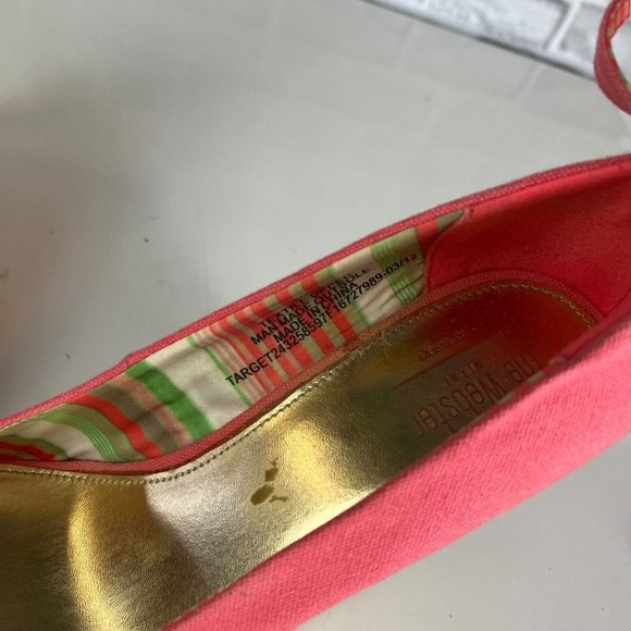 THE WEBSTER MIAMI Target Straw Wedge 5” Heel Pink Sandals Shoes Womens Size 8.5 - Picture 4 of 10